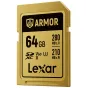 Atmiņas kartes - LEXAR SDXC ARMOR GOLD UHS-II U3, STAINLESS STEEL, IP68 R280/W210 (V60) 64GB LSDAMGL064G-RNNNG - ātri pasūtīt no ražotāja