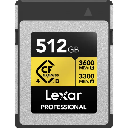 LEXAR CFEXPRESS 4.0 PRO GOLD R3600/W3300 512GB LCXEXP4512G-RNENG