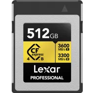 Memory Cards - LEXAR CFEXPRESS 4.0 PRO GOLD R3600/W3300 512GB LCXEXP4512G-RNENG - quick order from manufacturerMemory Cards - LEXAR CFEXPRESS 4.0 PRO GOLD R3600/W3300 512GB LCXEXP4512G-RNENG - quick order from manufacturer