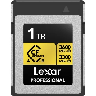 Карты памяти - LEXAR CFEXPRESS 4.0 PRO GOLD R3600/W3300 1TB LCXEXP4001T-RNENG - быстрый заказ от производителя