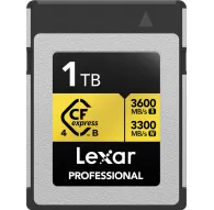 Memory Cards - LEXAR CFEXPRESS 4.0 PRO GOLD R3600/W3300 1TB LCXEXP4001T-RNENG - quick order from manufacturerMemory Cards - LEXAR CFEXPRESS 4.0 PRO GOLD R3600/W3300 1TB LCXEXP4001T-RNENG - quick order from manufacturer