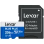 Atmiņas kartes - LEXAR MICROSDHC BLUE PLUS UHS-I WITH SD ADAPTER, UP TO 170MB/S READ C10/A2/U3 (V30) 256GB LMSBLPL256G-BNANG - ātri pasūtīt no ražotāja