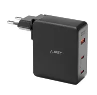 AC adapteri, strāvas vadi - Wall charger Aukey PA-B7O, 1xUSB-A, 2xUSB-C, 140W GaN (black - perc šodien Master Foto veikalā un ar piegādiAC adapteri, strāvas vadi - Wall charger Aukey PA-B7O, 1xUSB-A, 2xUSB-C, 140W GaN (black - perc šodien Master Foto veikalā un ar piegādi