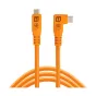 Datu Kabeļi - Tether Tools USB-C to Right Angle USB-C 3m 10Gbps Straight to Right TetherPro Optima Orange CUC10RTG2-ORG - ātri pasūtīt no ražotāja