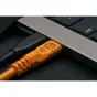 Datu Kabeļi - Tether Tools USB-C to Right Angle USB-C 1.8m 10Gbps Straight to Right TetherPro Optima Orange CUC06RTG2-ORG - perc šodien Master Foto veikalā un ar piegādi