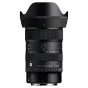 Sigma 17-40mm f/1.8 DC Art objekts lēca Canon RF bezspoguļu kamerām ar piestiprinātu kausu, manuālo fokusa gredzenu un detalizētām fokusa attāluma zīmēm