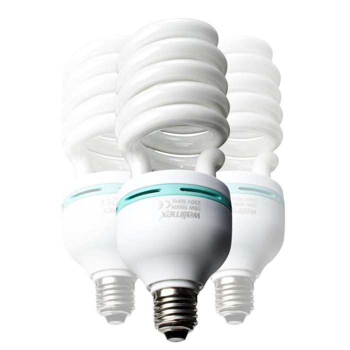 walimex Daylight Spiral Lamp 85W, 3 pcs. - Replacement Lamps