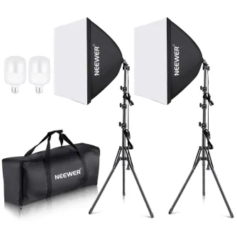 Studijas dienasgaisma - NEEWER NK200, 2x 35 watt LED softbox set with tripods - perc šodien Master Foto veikalā un ar piegādi