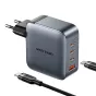 Wall charger - Vention power charger 3x USB-C, 1x USB-A, (100W/100W/30W/30W) (grey) with USB-C to USB-C cable (1m) (black) - buy today in Master Foto store and with delivery