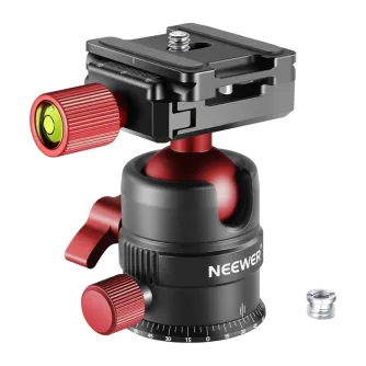 Tripod Heads - NEEWER 28mm CNC metal tripod ball head - red - buy today in Master Foto store and with delivery