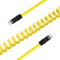 Data Cables - Newell USB-C - USB-C 100 W cable, 2 m, Silicone, Spiral, Yellow-Black - buy today in Master Foto store and with delivery