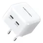 Wall charger - Vention FBPW0-EU USB(C+C) GaN (35W/35W) сетевое зарядное устройство (белый) - купить сегодня в магазине Master Foto и с доставкой