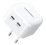 Wall charger - Vention FBPW0-EU USB(C+C) GaN (35W/35W) mains charger (white) (068999) - buy today in Master Foto store and with deliveryWall charger - Vention FBPW0-EU USB(C+C) GaN (35W/35W) mains charger (white) (068999) - buy today in Master Foto store and with delivery