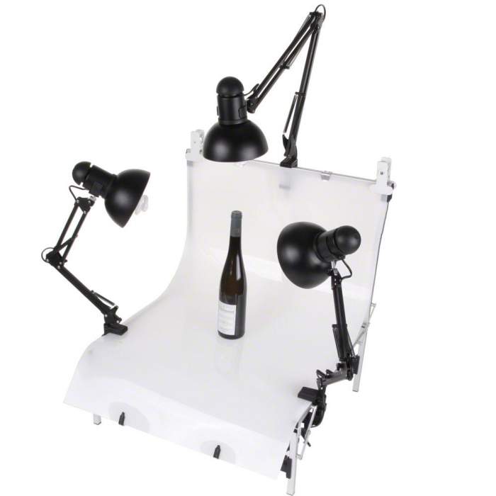 Fluorescent - walimex Set 3 Daylights, 3x 25W + Shooting Table - quick order from manufacturer