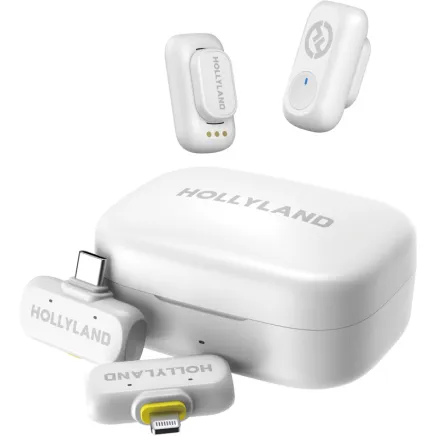 Hollyland LARK A1 Combo-Ivory White USB-C RX + Lightning RX