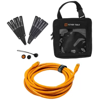 Datu Kabeļi - Tether Tools Starter Tethering Kit USB-C to USB-C 4.6m Orange - perc šodien Master Foto veikalā un ar piegādi