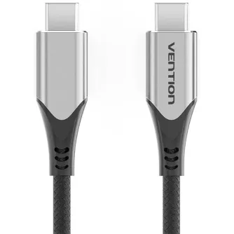 Datu Kabeļi - Vention USB-C to USB-C 3.1 60W cable Vention TAAHD 0.5m (gray) - perc šodien Master Foto veikalā un ar piegādi