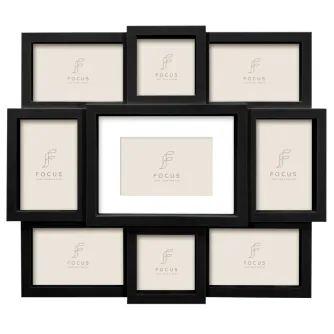 Foto rāmīši - FOCUS COLLAGE 9 PICTURES BLACK 132666 - ātri pasūtīt no ražotāja