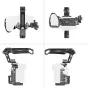 SmallRig 6030 Rhinoceros cage kit for Sony Alpha 7 V/7R V/7 IV, featuring a sturdy black metal frame with multiple 1/4‑20 and 3/8‑16 threads, built‑in NATO rail, top handle and accessory mounts, displayed from top, side, bottom 