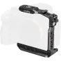 SmallRig 6023 HawkLock быстрый разъём полукорпус для Sony Alpha 7 V, 7R V и 7 IV, чёрный металлический каркас с верхней планкой, логотипом SmallRig и боковым рычагом фиксации