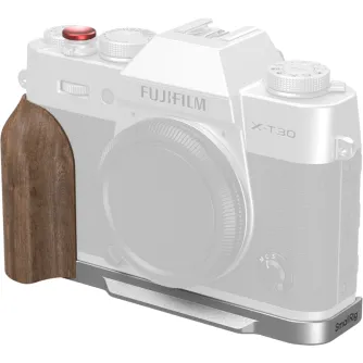 Ietvars kameram CAGE - SMALLRIG 5667 L-SHAPED MOUNT PLATE WITH WOODEN HANDLE FOR FUJIFILM T30 / T30 II / X-T30 III SILVER 5667 - ātri pasūtīt no ražotāja