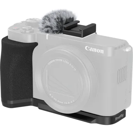 SMALLRIG 5808 L-SHAPED MOUNT PLATE WITH HANDLE FOR CANON POWERSHOT V1 (BLACK) 5808