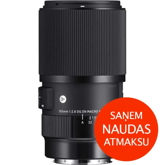 Sigma 105mm F2.8 DG DN Macro For Sony-E Art, Black 260965