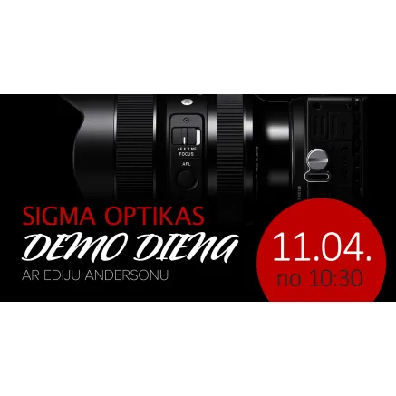 Sigma optikas demo diena 11.04.2026. - rezervācijas biļete