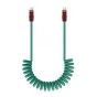Newell USB-C USB-C 100 W cable, 1,5 m, Silicone, Spiral, Green-Maroon