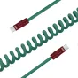 Newell USB-C USB-C 100 W cable, 1,5 m, Silicone, Spiral, Green-Maroon