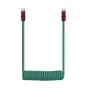 Newell USB-C USB-C 100 W cable, 1,5 m, Silicone, Spiral, Green-Maroon