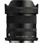 Sigma 15mm f/1.4 DC Contemporary Canon RF APS-C ultra-wide prime lens front view with focus ring and splash-resistant design