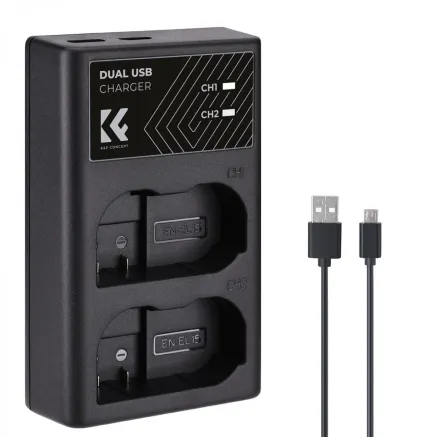 K&F Concept K&F EN-EL15 Divkanāla Lādētājs