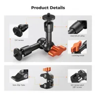 K&F Concept 6-collu regulējamais Magic Arm ar Super KnaģiK&F Concept 6-collu regulējamais Magic Arm ar Super Knaģi