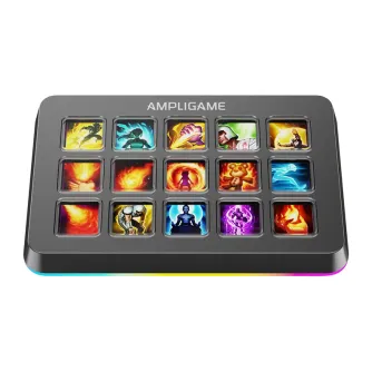 Fifine D6 streaming controller black - 15 customizable LCD keys, RGB backlightin
