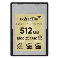 Exascend Essential Pro Max PCIe Gen4x2 CFexpress Type-B 4.0 512GBExascend Essential Pro Max PCIe Gen4x2 CFexpress Type-B 4.0 512GB