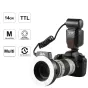 K&F Concept KF150 TTL Makro Gredzena Zibspuldze Canon EOS Rebel GN14