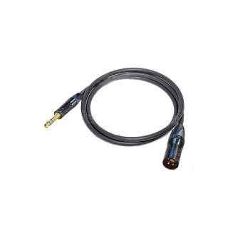 L-2T2S microphone cable 6,0mm, XLR (M) / JACK TRS 6,3mm 30m, BLK