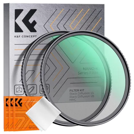 K&F Concept K&F 58MM K Серия Черный Мист Фильтр Комплект 1/4+1/8