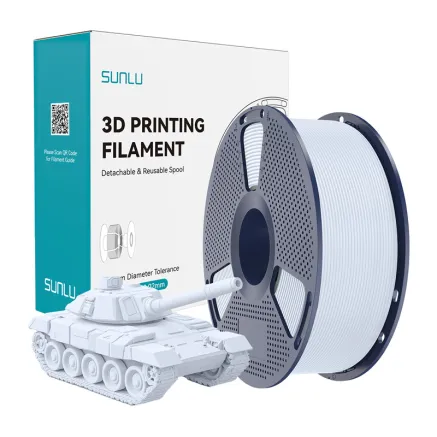 Sunlu PLA+ Augstas Ātruma Baltais Filaments
