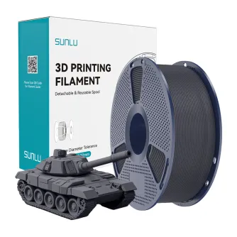 Sunlu PLA+ Augstas ātruma pelēkais filaments