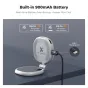 K&F Concept Magnētiskā Selfie Gaisma ar 360 Grādu Rotāciju un Spoguli