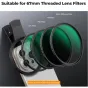 K&F Concept 67mm universālais skrūvju turētājs viedtālrunim