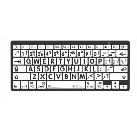 LogicKeyboard Braille/LargePrint Черный на Белом MAC UK