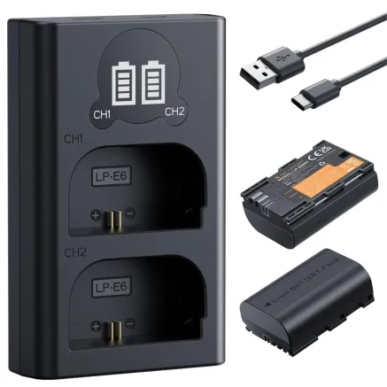 K&F Concept Canon LP-E6NH Комплект Батарей 2600mAh