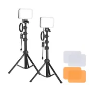 Neewer BP66 studijas komplekts divas LED gaismas + filtri + statīvi