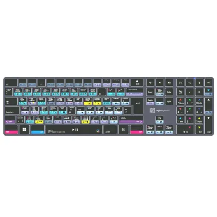 LogicKeyboard DaVinci Resolve TITAN Bezvadu Apgaismotā Tastatūra