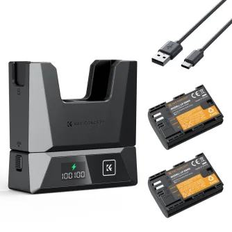 K&F Concept Canon LP-E6NH Modular Dual Battery 2-pack + Charger