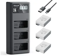K&F Concept Canon LP-E8 Akumulators 1200mAh 3-iepakots LādētājsK&F Concept Canon LP-E8 Akumulators 1200mAh 3-iepakots Lādētājs