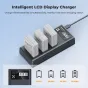 K&F Concept Canon LP-E8 Аккумулятор 1200mAh 3-pack Зарядное устройство